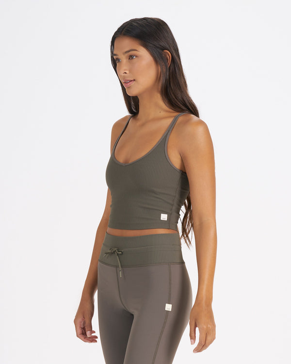 Rib Crop Tank | Oregano